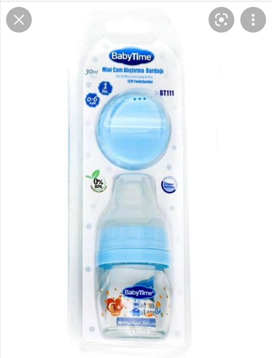 Bebek Babytime Mini Alıştırma Bardağı Mavi 30 ml