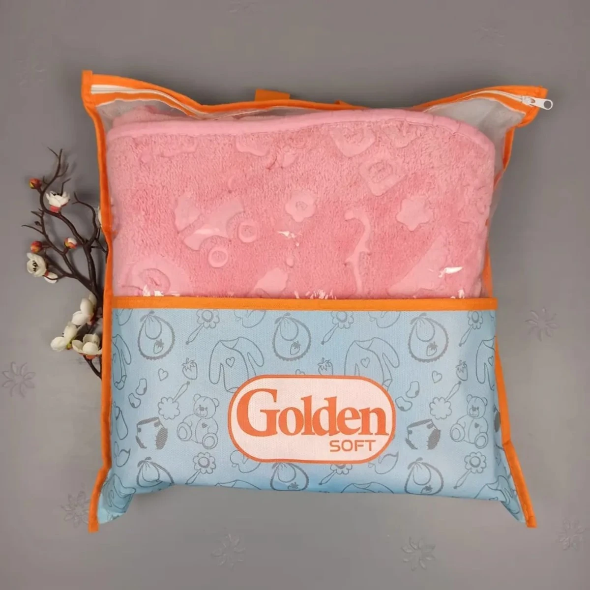 Bebek Battaniye 100*120 Kalın Polar Pembe