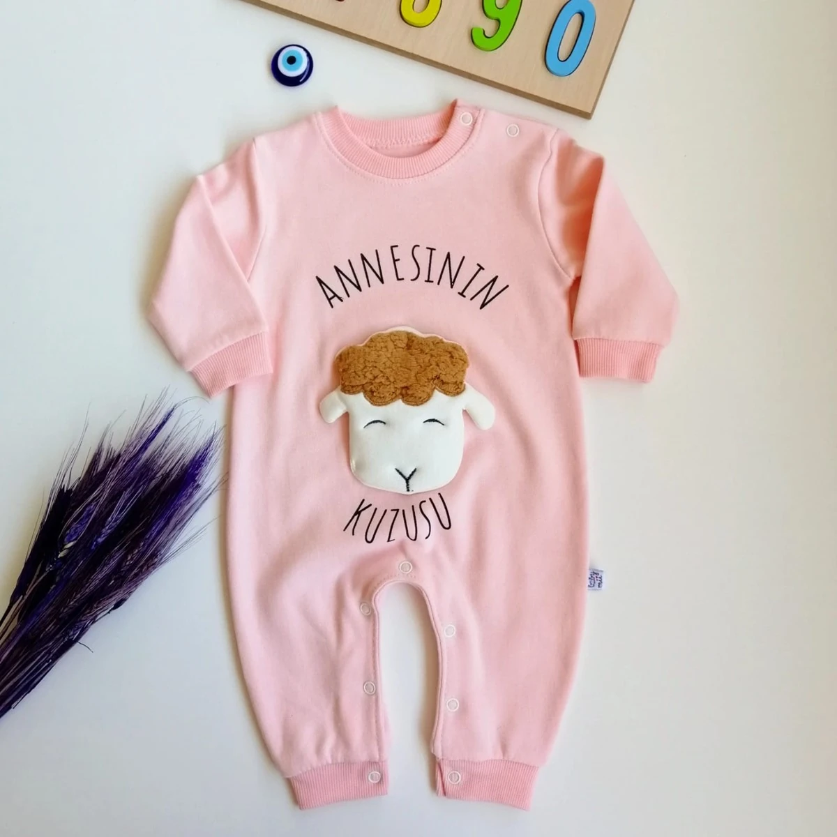 Bebek 6-12 Ay Tulum Annesinin Kuzusu Baskılı somon