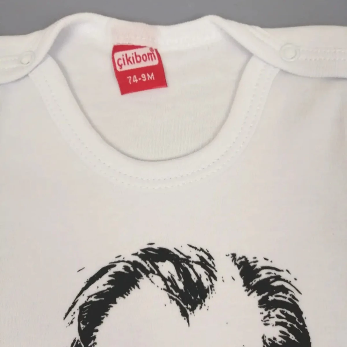 Bebek Zıbın 9 Ay Atatürk Baskılı Uzunkollu Beyaz