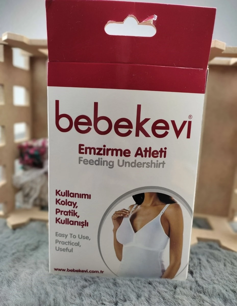 Bebekevi Klasik 85-95 Beden Arası Emzirme Atleti (Beyaz)