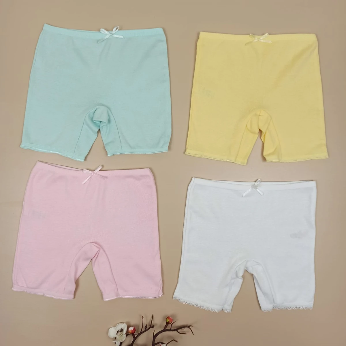 Kız Çocuk Boxer %100 Pamuk Renkli 4-5 Yaş
