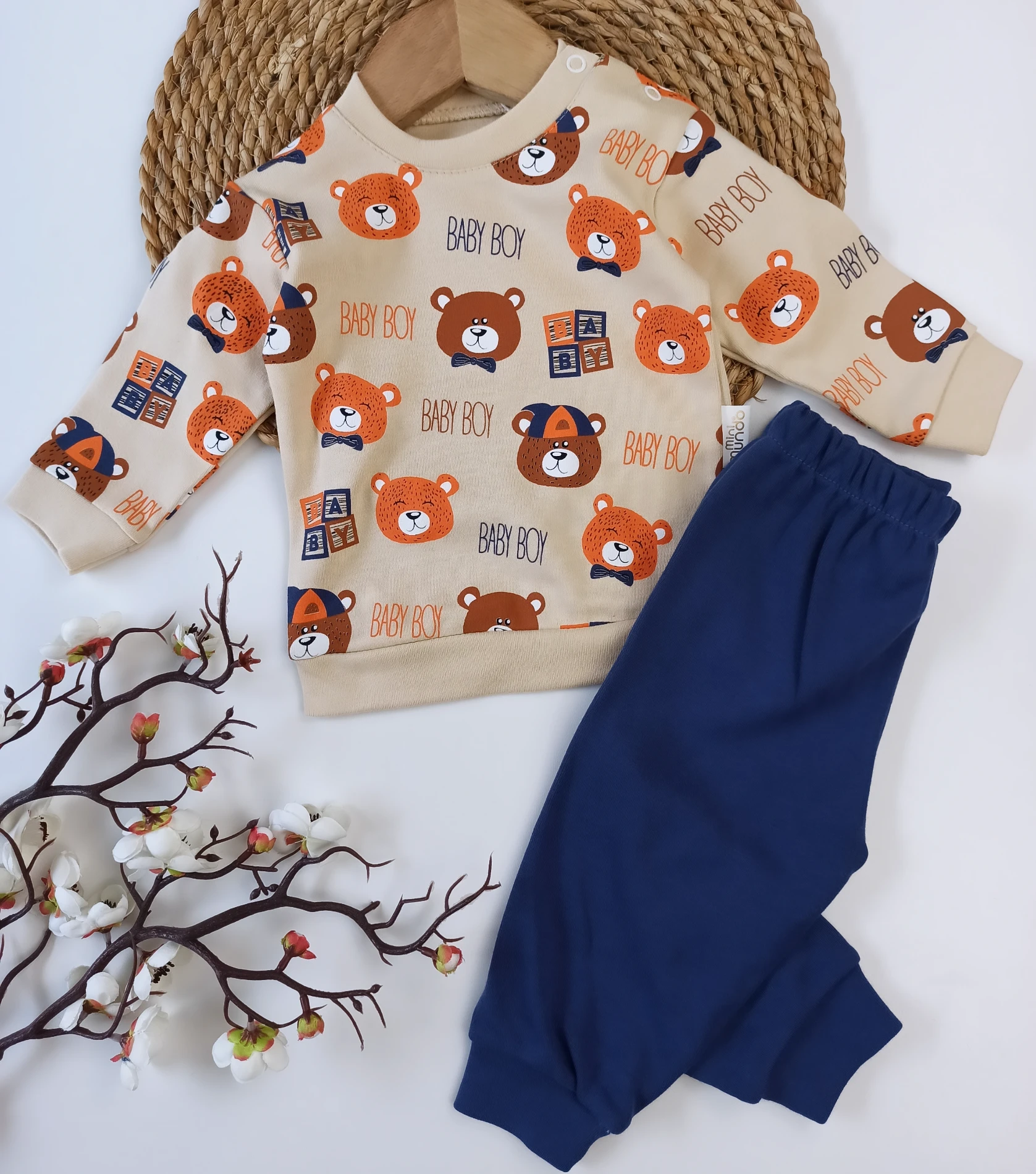Bebek 9-18 Ay Baby Boy Baskılı 2 li Mevsimlik Takım