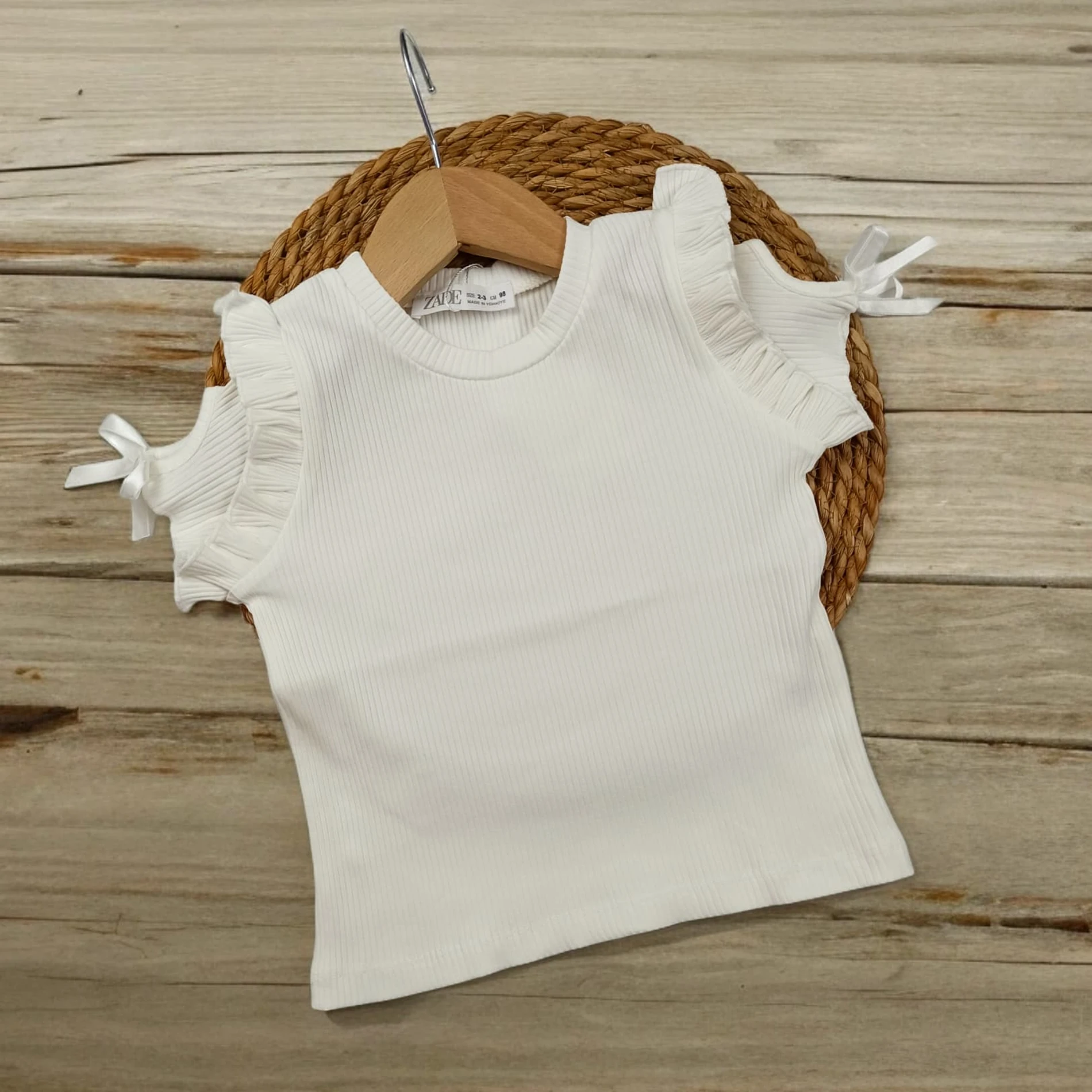 ÇOCUK 2-7 YAŞ ÇİÇEK FIRFIRLI KOL DETAYLI BODY 