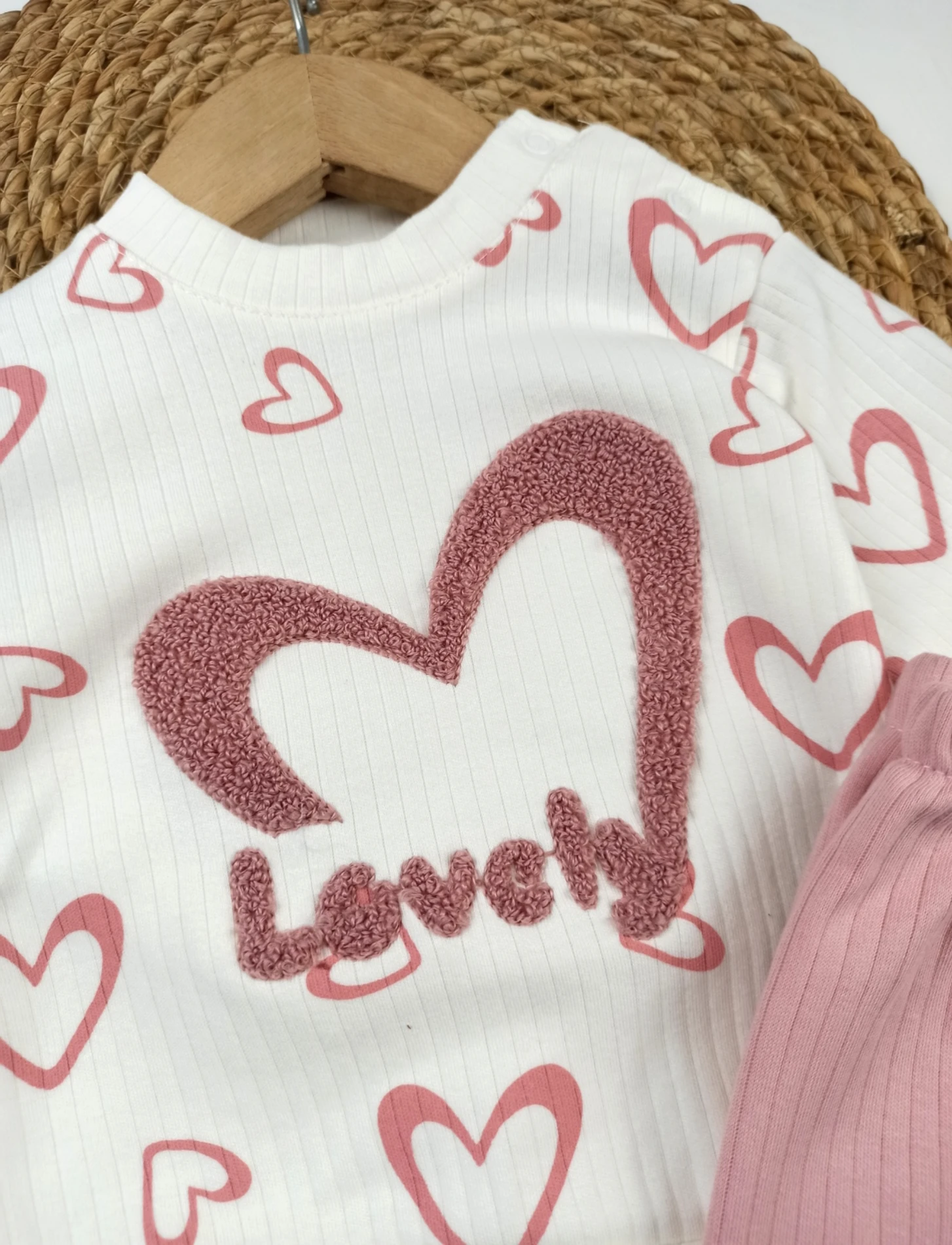 BEBEK 9-18 AY KALP NAKIŞLI 2 Lİ MEVSİMLİK TAKIM GÜLKURUSU
